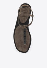 Brunello Cucinelli Suede Thong Sandals Brown MZSFC3151LE/S_CUCIN-C8921