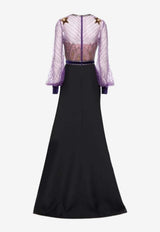 Wool Embroidered Midi Dress