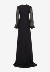 Butterfly-Embellished Maxi Dress