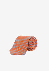 Ferragamo Flower Print Silk Tie Orange 351333789228ARANCIO_Orange_40472266