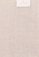 Brunello Cucinelli Ribbed Logo Scarf Beige MSCDAGL67CMA36_BEIGE PANAMA_40000178