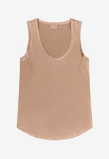 Brunello Cucinelli Silk Sleeveless Top Beige M0C59E0600C9237_PRALINES_40000111