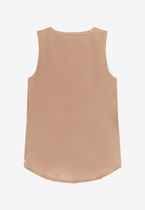 Brunello Cucinelli Silk Sleeveless Top Beige M0C59E0600C9237_PRALINES_40000111