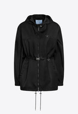 Prada Triangle Logo Zip-Up Jacket Black 292348OOO1WQ8/S_PRADA-F0002