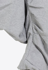 Hannet Crewneck Gathered Sweatshirt