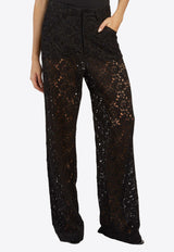 Lace Wide-Leg Pants