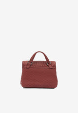 Zanellato Baby Postina Woven Leather Top Handle Bag Red POSTINA CASA VENISSA BABY0680102190000Z0994_70983422-b726-4e5b-83e0-2fc0ed09eec9