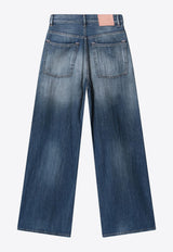 Washed Straight-Leg Jeans