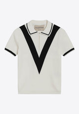 V-inlay Polo T-shirt
