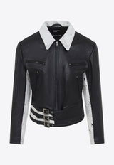 Zip-Up Leather Jacket