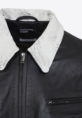 Zip-Up Leather Jacket