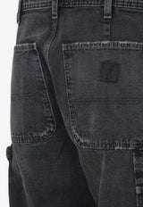 Washed Straight-Leg Jeans