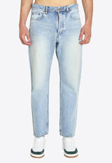 Washed Straight-Leg Jeans