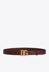 DG-Buckle Leather Belt