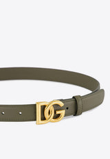 DG-Buckle Leather Belt