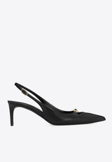 75 DG Leather Heeled Pumps