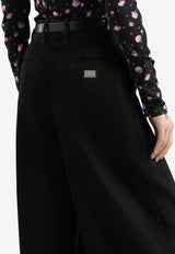 Stitched Straight-Leg Jeans