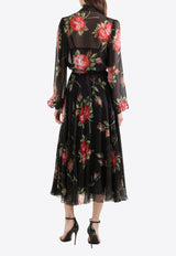 Floral-Printed Maxi Skirt