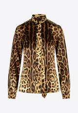 Leopard-Printed Silk Shirt