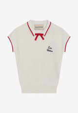 Logo-Embroidered Ribbed Top
