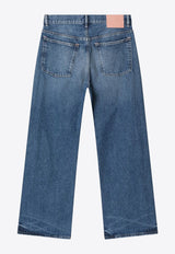 Faded Straight-Leg Jeans