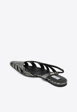 Python-Effect Ballet Flats