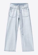 Faded Straight-Leg Jeans