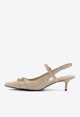 50 Logo-Plaque Leather Pumps