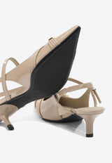 50 Logo-Plaque Leather Pumps