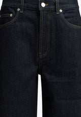 Washed Straight-Leg Jeans