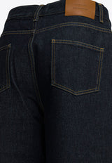 Washed Straight-Leg Jeans