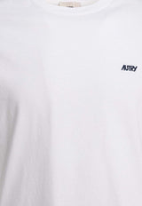 Autry Logo Embroidered Crewneck T-shirt White TSPM007W_beabdb02-de3f-4338-9060-e79477c72eb4