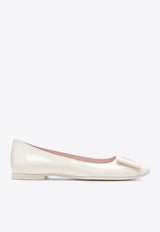 Roger Vivier U Look Patent Leather Ballet Flats Ivory RVW66834910D1P/S_ROGVI-C019