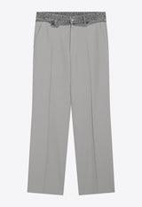 Wool-Blend Straight-Leg Pants