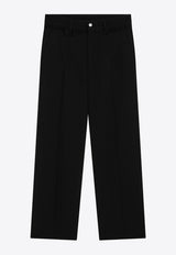 Wool-Blend Straight-Leg Pants