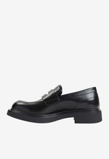 Enki Leather GG-Motif Loafers