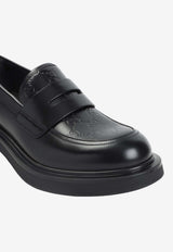 Enki Leather GG-Motif Loafers