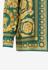 Signature-Print Silk Formal Shirt