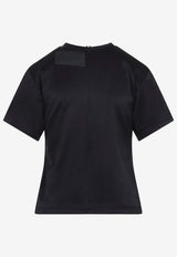 Silk Short-Sleeved Crewneck Top