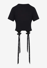 Crewneck T-shirt with Bow-Tails