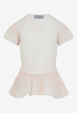 Sheer Ballet Peplum Top