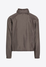 Silk-Blend Zip-Up Jacket