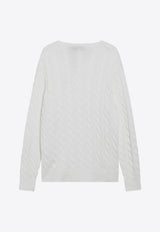 Polo Ralph Lauren Cable Knit Logo Sweater White 710775885033CO/S_POLOR-WHT