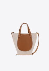 Complice Leather and Canvas Shoulder Bag