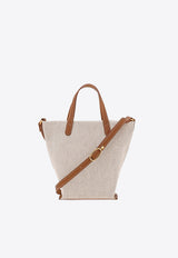 Complice Leather and Canvas Shoulder Bag