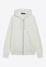 Polo Ralph Lauren Embroidered Pony Zip-Up Hooded Sweatshirt Ivory 710916692003CO/S_POLOR-CC