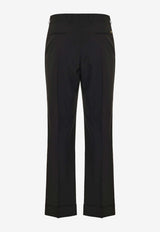 Logo-Embroidered Straigh-Leg Pants