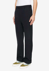 Logo-Embroidered Straigh-Leg Pants