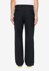 Logo-Embroidered Straigh-Leg Pants