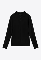 Stone Island Logo Patch Wool Polo Sweater Black S155100076S00FC/S_STONE-V0029